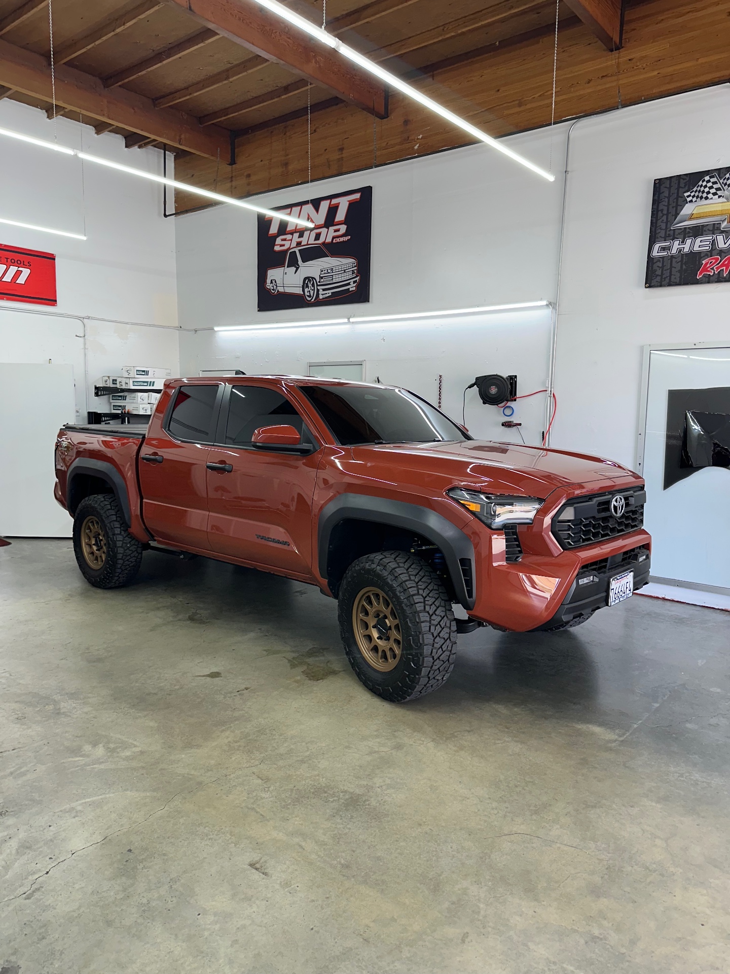 Terra Toyota Tacoma with window tint at Tint Shop Corp.